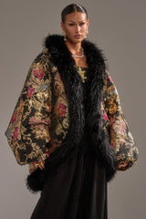 LOLA COCOON COAT IN BROCADE