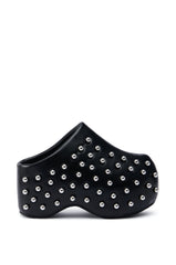 AZALEA WANG ROMESCO BLACK EMBELLISHED CLOG