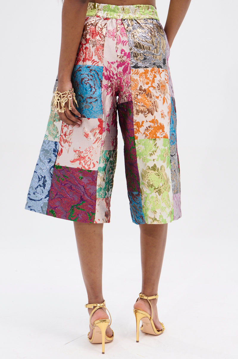 MIXED FEELINGS BROCADE BERMUDA SHORT