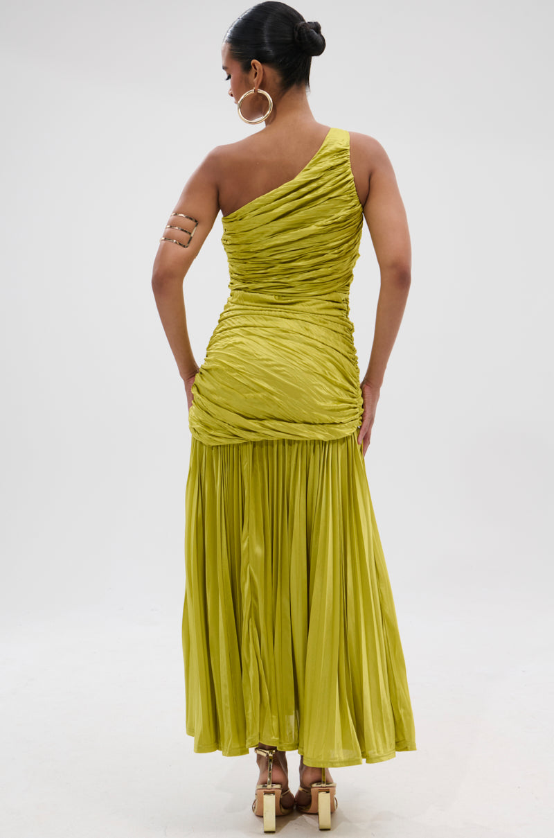 LIFE OF THE PARTY SATIN MIDI DRESS