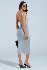 PEOPLE' S PRINCESS MIDI DRESS IN GREY