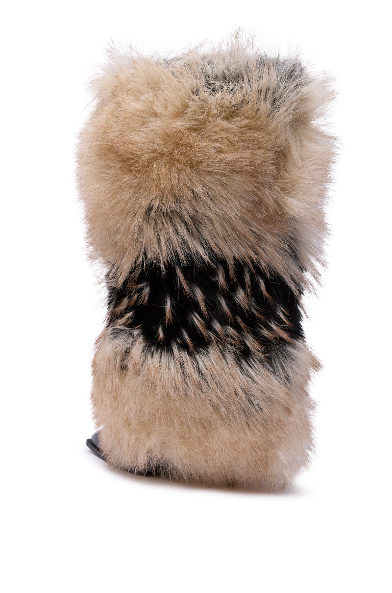 AZALEA WANG EKKO MULTI FUR STILETTO BOOT