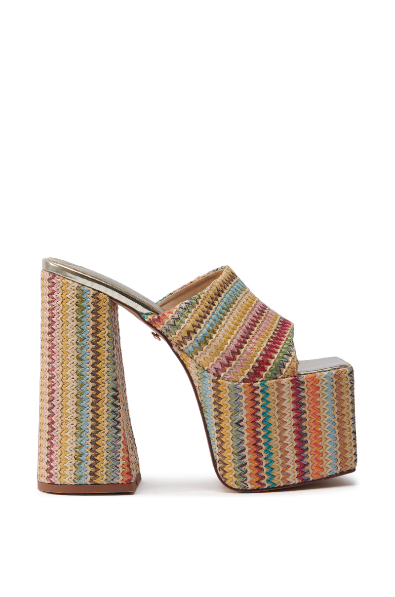 AZALEA WANG EMBERS MULTI CHUNKY PLATFORM SANDAL