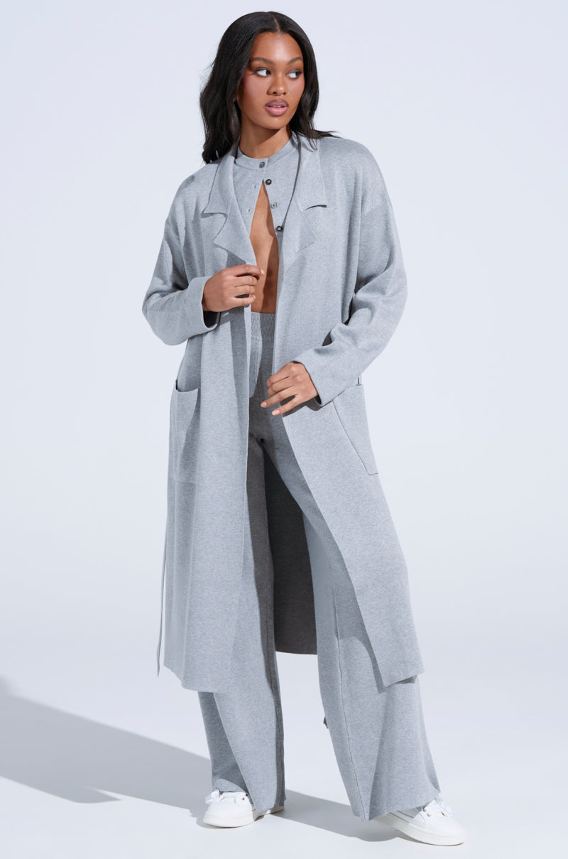 COZY LUXE KNIT TRENCH
