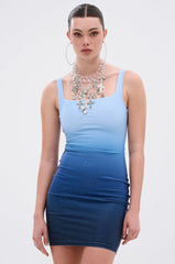 INTO THE NIGHT RHINESTONE MINI DRESS