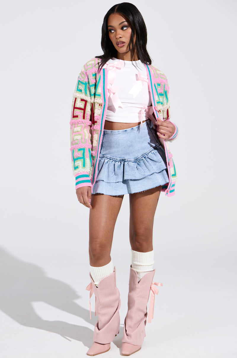 IN LOVE WITH YOU MINI DENIM SKIRT