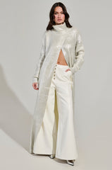 ASHLYN FAUX LEATHER PANT IN WHITE