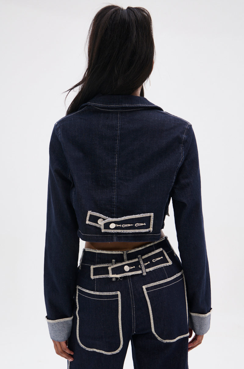 LOCKED UP DENIM BLAZER