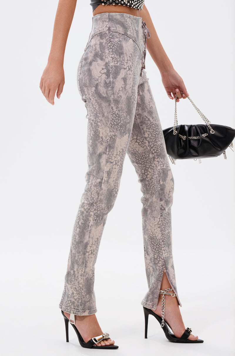 IN THE SUN SNAKE LACE-UP PANT