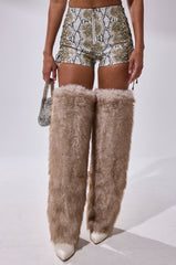 JUST HOT AND TALKING FAUX LEATHER SHORT WITH LACE UP