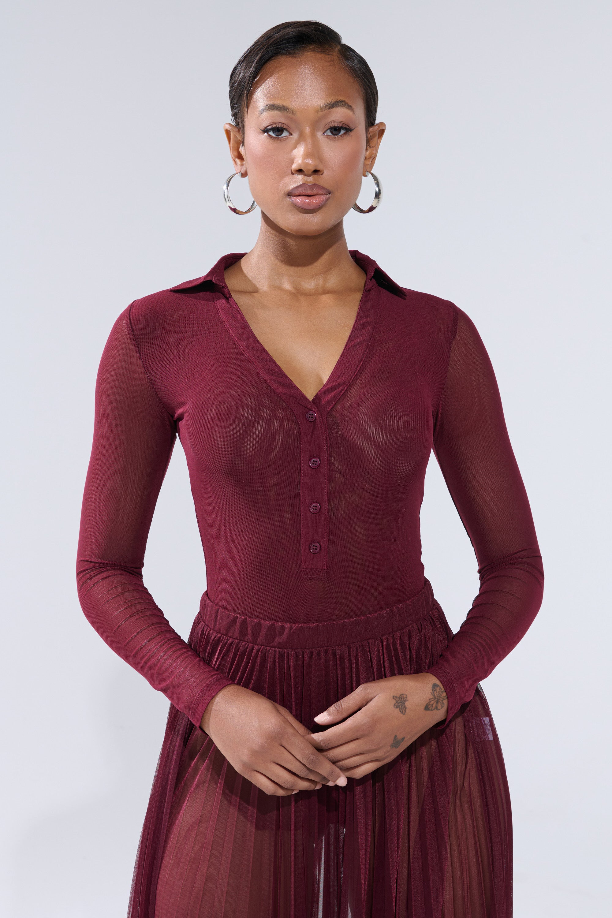 ON FIRE MESH BODYSUIT