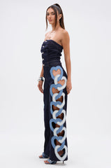 HEART EYES FOR YOU DENIM JUMPSUIT