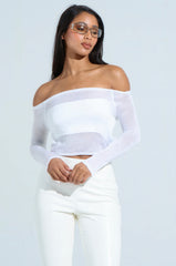 PRETTY PLEASE FUR TRIM TOP