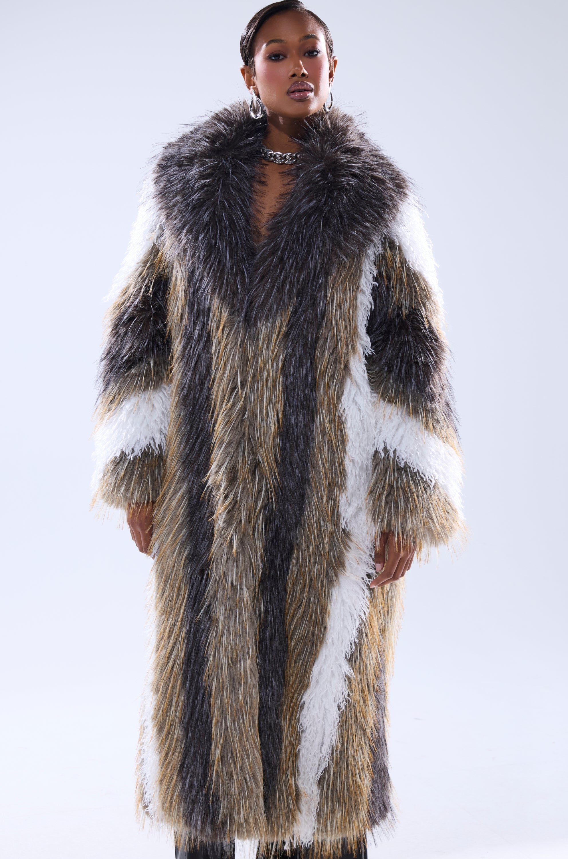POISON IVY FAUX FUR COAT