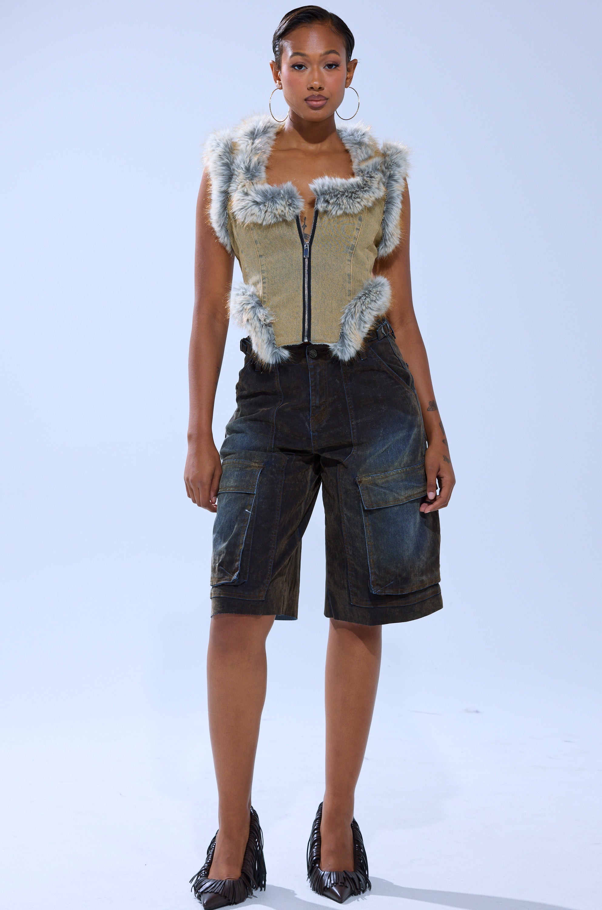 ITTY BITTY FUR TRIM VEST