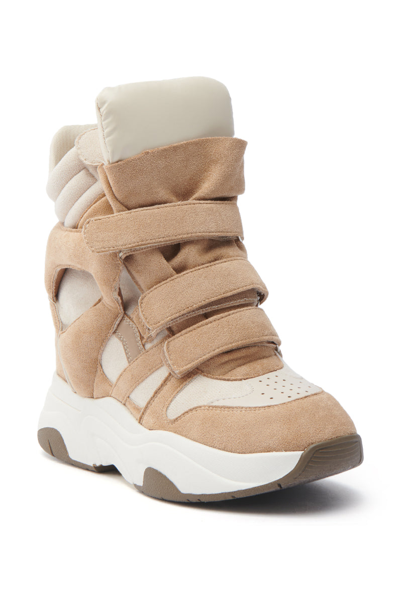 MARANTO TAUPE WEDGE SNEAKER