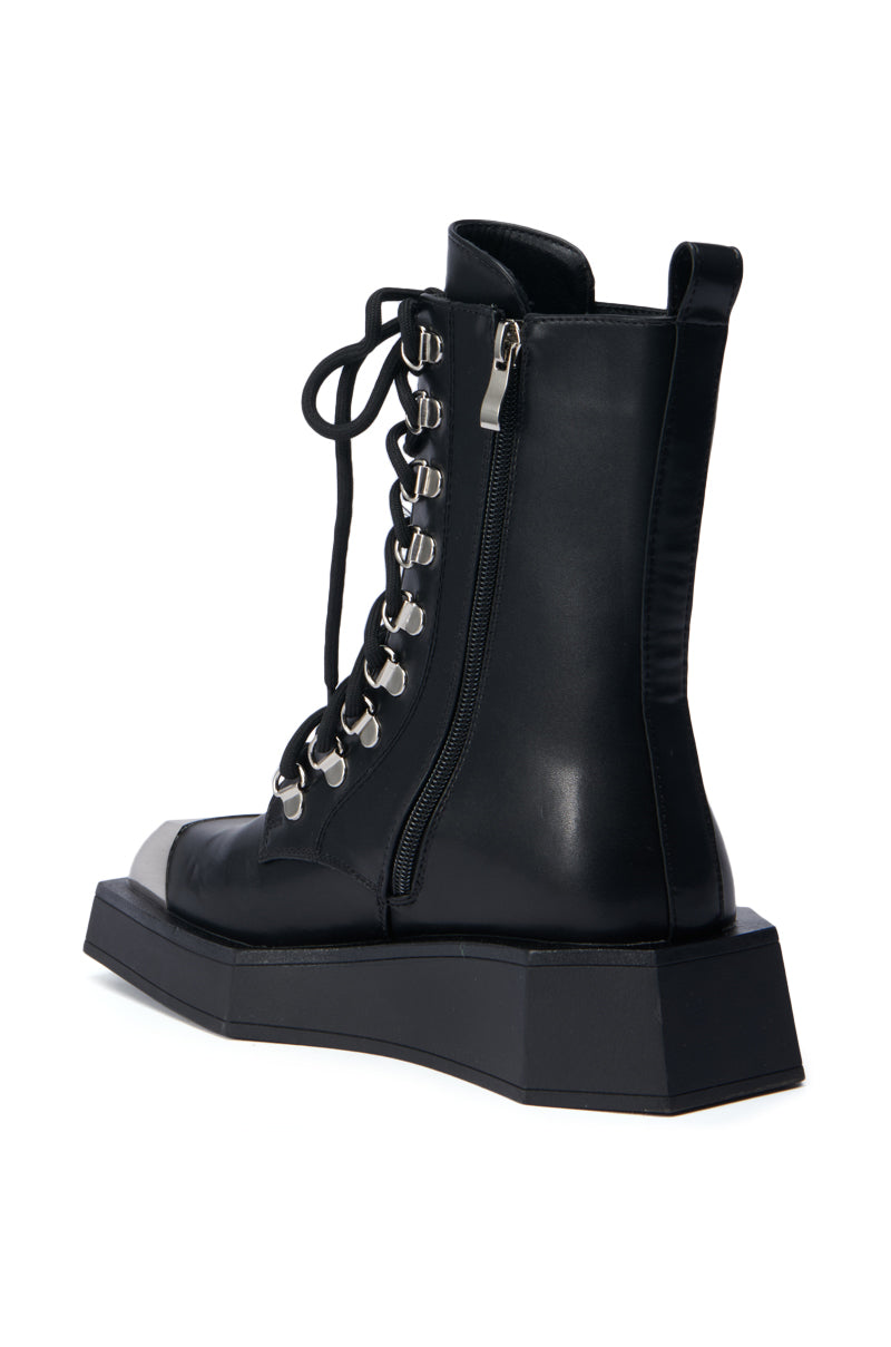 AZALEA WANG PEMA BLACK FLAT BOOTIE