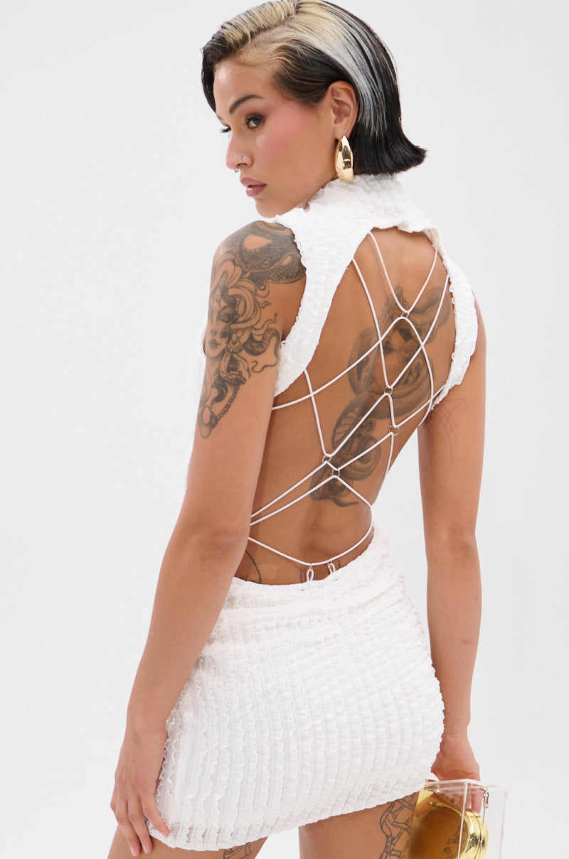 NIGHT ON THE TOWN STRAPPY MINI DRESS