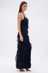 I GOT IT ALL LACE MIDI DRESS IN NAVY