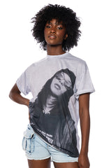 AALIYAH DISTRESSED GRAPHIC TEE