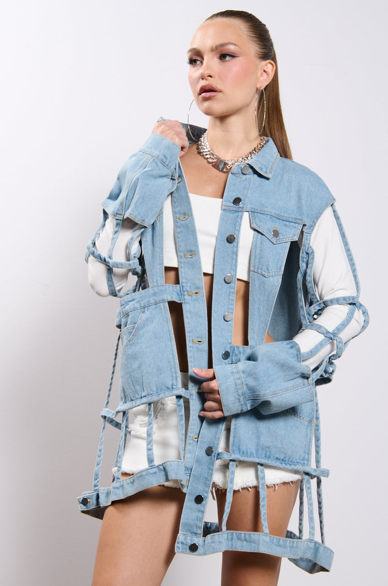 CUT IT OUT DENIM JACKET