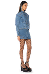 DOUBLE TIME DENIM PULLOVER
