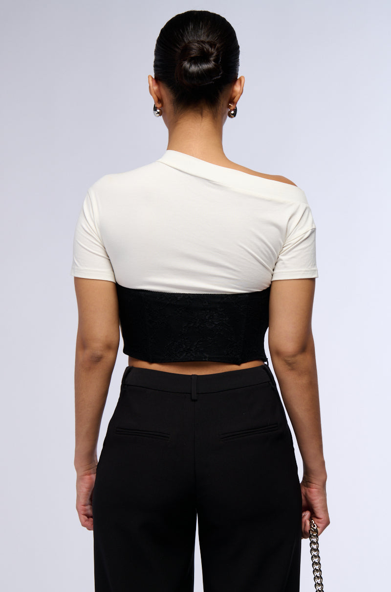 LEAVE IT TEE WITH CORSET
