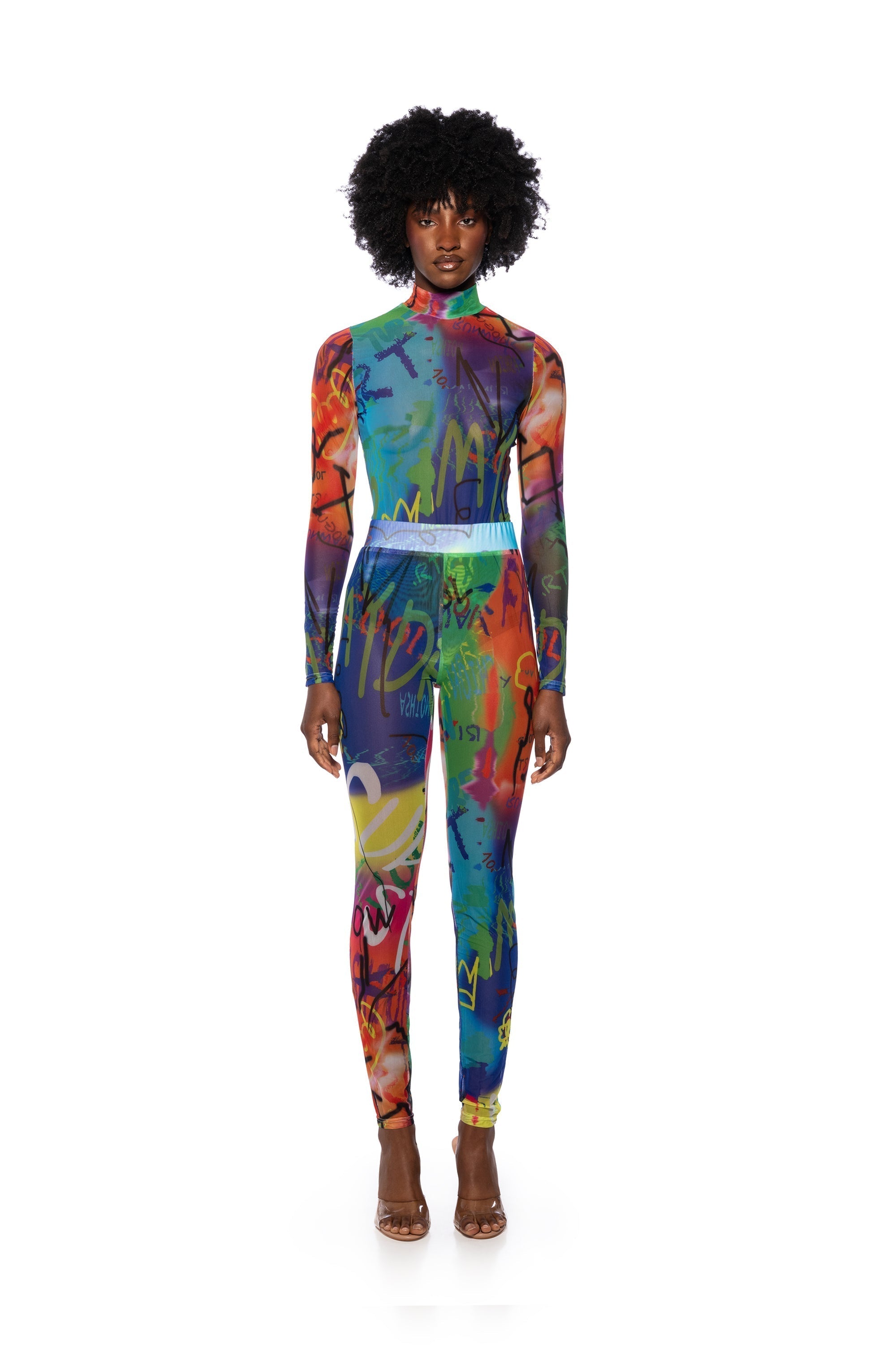 MIND GAMES LONG SLEEVE MESH BODYSUIT