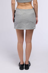 NIGHT DRIVE BUCKLE FRONT MINI SKIRT
