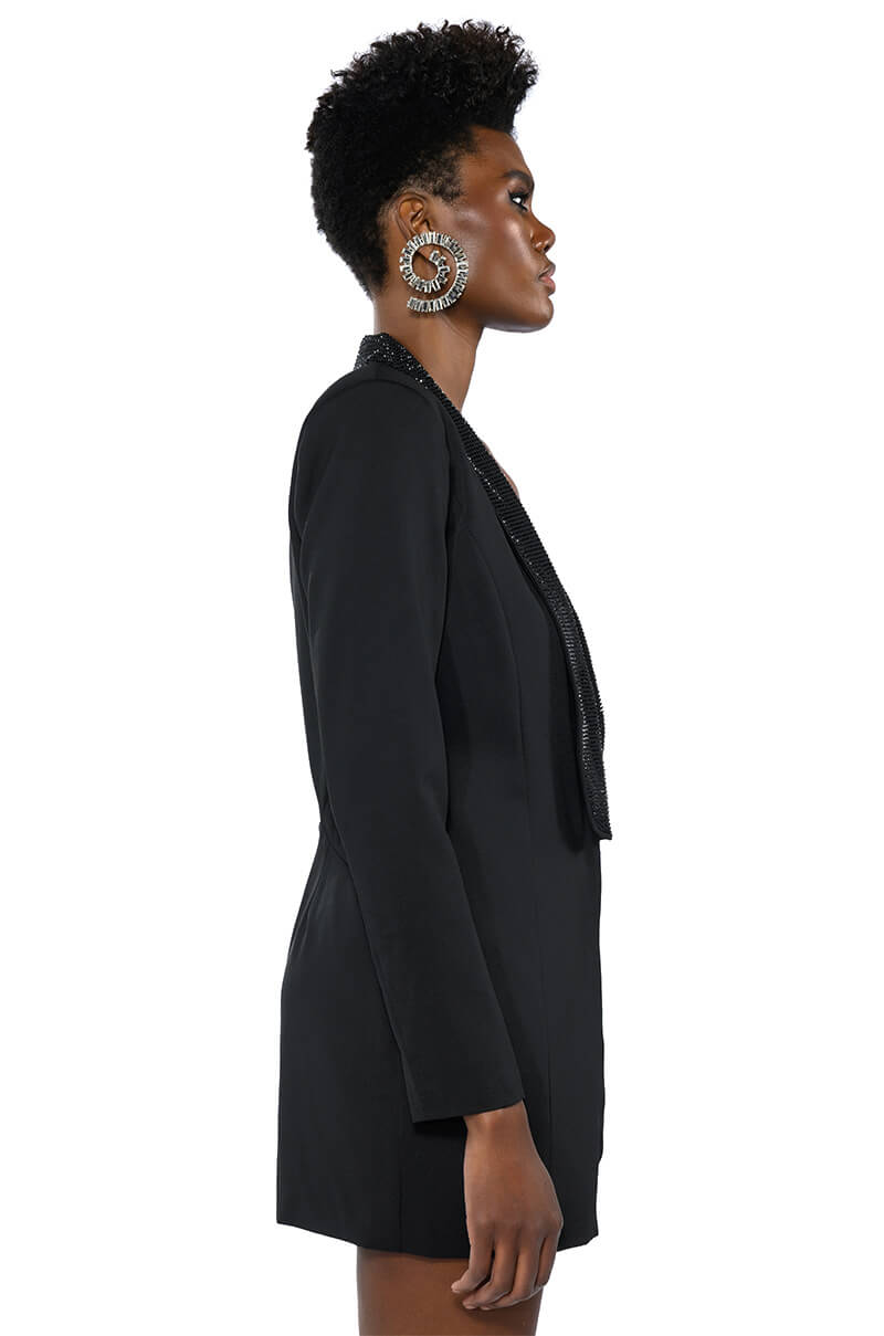 PRETTIEST PROBLEM DEEP V BLAZER MINI DRESS